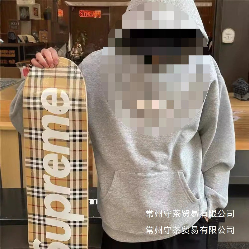 Fleece-Lined Full Series Hooded Sweatshirt Cashew Flower Box Classic Collaboration 19Fw 23Fw Wholesale