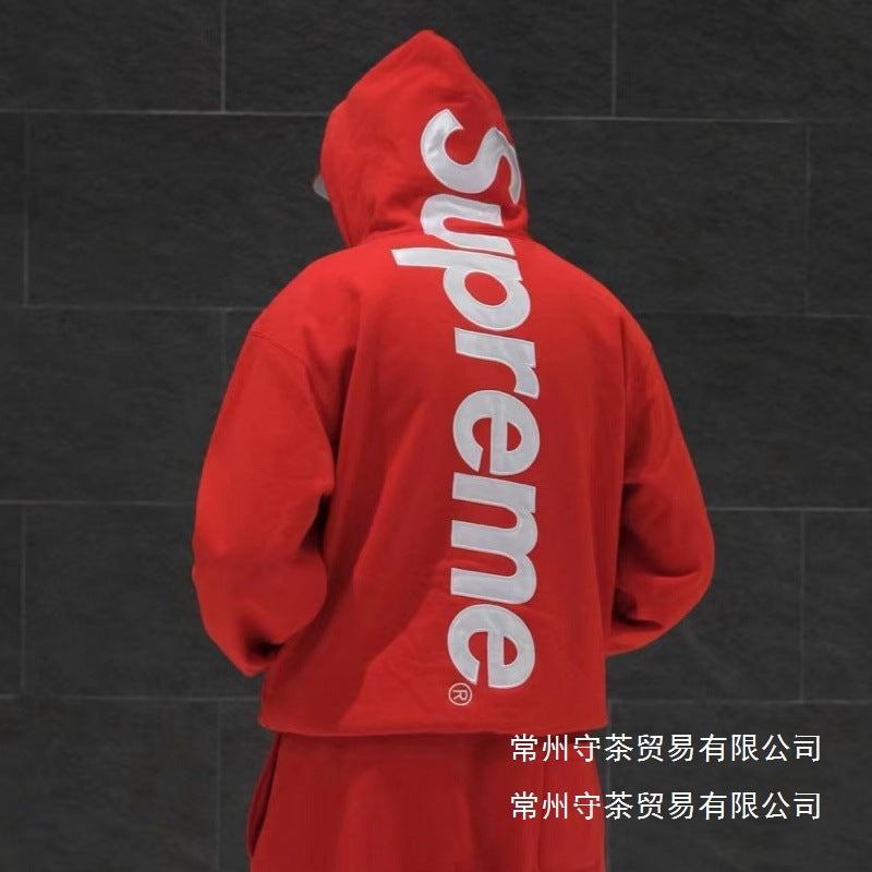 Fleece-Lined Full Series Hooded Sweatshirt Cashew Flower Box Classic Collaboration 19Fw 23Fw Wholesale