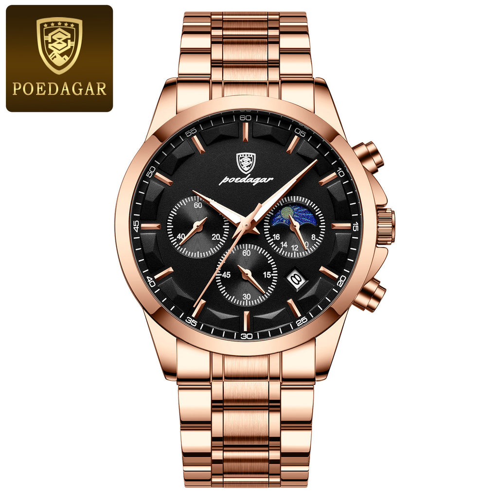 Brand Waterproof Multi-functional Watch Men's Quartz Watch Sports Live Broadcast Foreign Trade