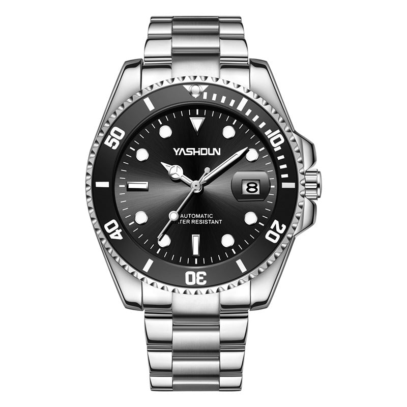 New Hollow Watch Men's Automatic Mechanical Watch Classic Personalized Waterproof Men's Watch Luminous Calendar Steel Band Men's Watch