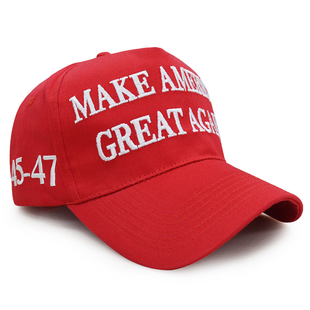 Hat Embroidery Trump New Foreign Trade Hot Cap Cross-border Baseball Cap Trump Hat Wholesale