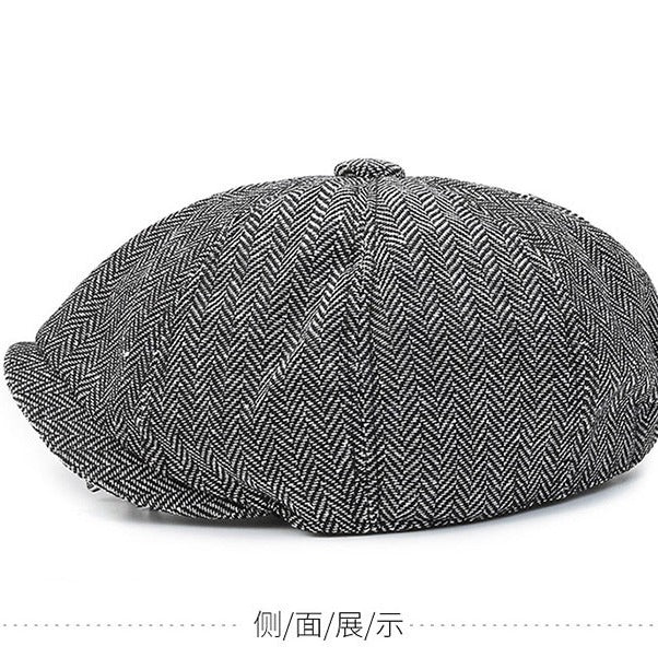 Herringbone Cap Middle-aged And Elderly Beret Director Cap Sunscreen Sun Cap Grandfather Hat Father Hat