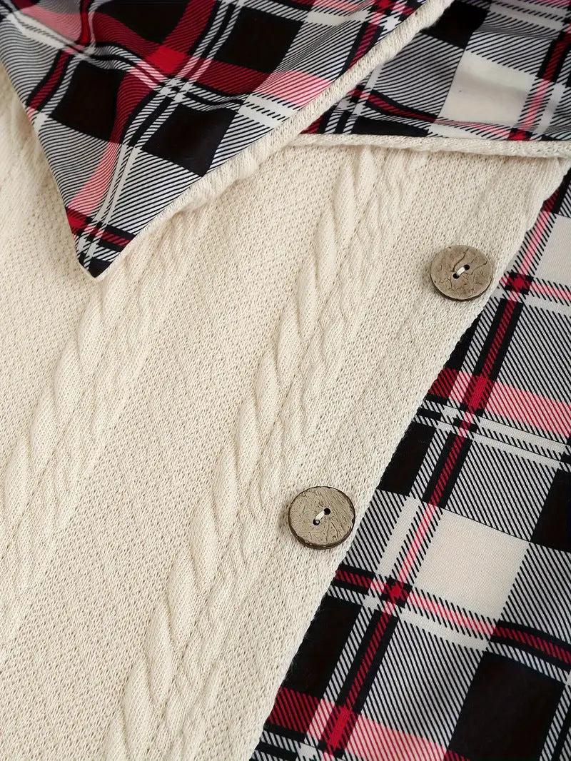 Women's Hooded Pit Sweater Long Sleeve Casual Pullover Dress