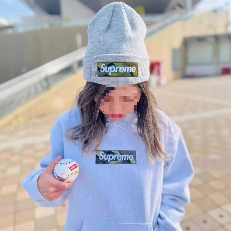 Fleece-Lined Full Series Hooded Sweatshirt Cashew Flower Box Classic Collaboration 19Fw 23Fw Wholesale